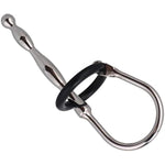 Smooth Urethral Sounds Catheter Plug Metal Urethral Rod With Silicone Penis Cock Rings(018)