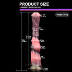 Horse Huge Dildo Sex Toy For Women, 9.8 Inch Animal Knot Thick Dildo G Spot Stimulator, Realistic Fantasy Anal Dildos Fake Animal Penis Soft Silcone Women & Couples Adult Sex Toys & Games
