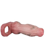 Fantasy Soft Elastic Silicone Dog Knot Dildo Sleeve Sheath With Cock Ring, Adult Game Tool Sex Toy For Men, Penis Sleeve Extender Dildo Enlarger With Stretchy Ring