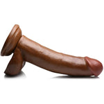 Lynx 8 Inch Dildo with Balls - Brown