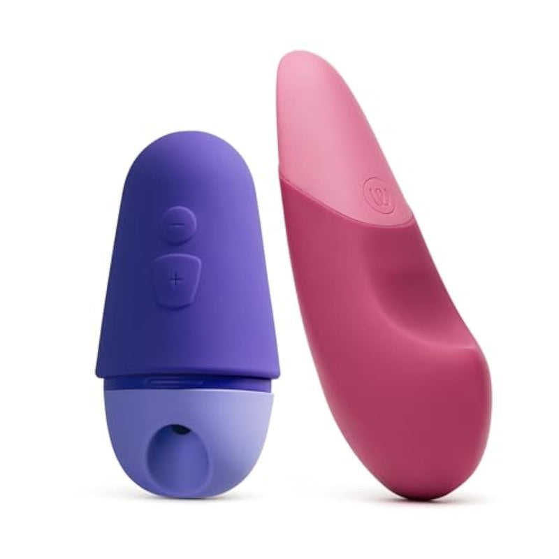 Vibe Pink Ultrawave Clit Stimulator Lay On Vibrator & Romp Free X Clitoral Suction Toy - Female Sex Toys Bundle