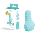 Nea Vibrator Adult Sex Toy, Rechargeable Submersible 10 Function Bullet Finger Vibe, Smooth Ribbed Body Easy Grip For Women (Tease Me Turquoise)