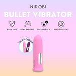 Bullet Vibrator For Women, Quiet Mini Vibrator, Body Safe Silicone, Waterproof, Usb Rechargeable, Ladies Personal G Spot Adult Sex Toy Massager, 10 Strong Vibration Settings - (Pink)