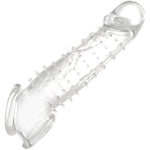Penis Enlargement Sleeve Cock Sleeves - Penis Extender Enlarger Reusable Textured Sheath Adult Sex Toys Elastic Cock Ring Girth Enhancer For Men Female Couple Pleasure