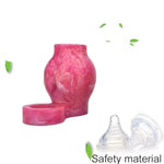 Red Male Penis Sleeve Cock Sleeve, Silicone Penis Extender Penis Extension Sleeve With Penis Ring Male Adult Sex Toys For Men Couple - M