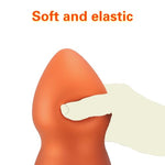 Ultra Soft Anal Butt Plug Dildo G-Spot Masturbators Adult Sex Toys with Bottom Suction Cup, Huge Silicone Anal Beads Butt Plug Anus Dilator for Beginner and Advanced Players (L)