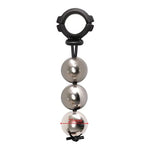 Metal Ball Cock Ring Adjustable Penis Stretcher Scrotal Pendant Weight Bearing Ring Male Penis Extender Chastity Device Sex Toys For Men (25Mm,Three Balls)