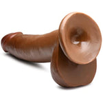 Lynx 8 Inch Dildo with Balls - Brown