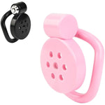 Male Flat Chastity Cage Chastity Lock With 7 Holes Penis Chastity Device Men Beginner Cage Bondage Cock Cage To Prevent Erection Adult Sex Toys