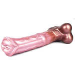 Soft Optional Size Ribbed Suction Artificial Horse Dildo Multi Color Silicone Made Massive Head Textured (L)