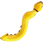 Glass Bent Pleasure Wand Double-Ended Butt Plug G-Spot Stimulation Dildo,Double Ended Anal Beads Butt Plug Crystal Dildo Massager Anal Sex Toy Masturbation Penis Anal Plug For Men Women