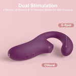 Clitoral Sucking Vibrator For Women, Clitoris Sucker G Spot Dildo Vibrators With 10 Suction & 10 Vibration Modes, Flexible Finger Anal Nipple Stimulator, Adult Sex Toys For Female Couples