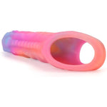 Monster Penis Sleeve Girth Enhancer for Men Reusable Pennis Sleeve Girth Enhancer, Pennis Extender Sleeves Monster Pennis Sleeve Girth Enhancer with Penis Ring for Sex (Pink)