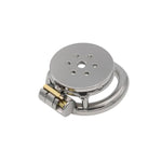 Stainless Steel Flat Round Hole Chastity Lock Chastity Device Penis Cage Flat Short Beginner Cage For Men To Wear Bondage Sm Chastity Cage Adult Game Sex Toy