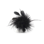 Pom Pom Feather Tickler – Soft Marabou Feather Sensual Teaser – Body Tickle Toy For Couples – Luxury Erotic Massage & Foreplay Accessory – Black