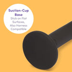 Curved Dildo - 6 Inch With Suction Cup - Flexible Anal Dildo For Men And Women - Harness Compatible Strap On - Smooth Silicone Adult Sex Toy - Waterproof - Black
