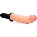 Onslaught 13 Mode Xxl Vibrating Giant Dildo Thruster - Flesh, 13.5 Inch