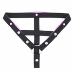 Chastity Belt For Use With Male Cock Cage Sm Sex Toys Adjustable Chasity Strap With A Width Of 0.98In Has A Metal Ring With A Diameter Of 1.7In Bondage Gear Accessories (D,Black)