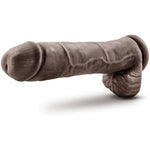 Eden Adult Sex Toys - Realistic Ultra Soft Dual Density Dildo - 11.5 Inch – Lifelike Penis With Suction Cup & Harness Compatible – Huge Veiny Cock For G-Spot & Anal Play – Women Men & Couples - Brown