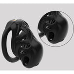 Male Chastity Device With 4 Rings Cock Cage, Lightweight Chastity Cage Body-Stainless Steel Penis Cage For Men Invisible Lock Adult Abstinence Penis Bondage Adult Sex Toy (Bending Ring,Pink L)