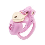 Male Chastity Cage Cock Cage Lightweight Penis Cage Chastity Device With 3 Adjustable Rings And 4 Sizes Rings For Male Penis Exercise And Abstinence (Pink, M)