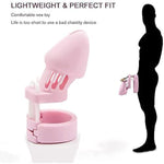 Silicone Chastity Cage For Men Breathable Chastity Device, Cock Cage Chastity Devices Lightweight Sexual Wellness Adult Sex Toys Pink