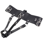 Vibrator Faux Leather Constrained Forced Strap, Electric Waistband Harness Fixed Tie Belt Holder, Anti-Off Adjustable Chastity Belt Masturbation Sm Bondage Sex Toy(Wand Or Vibrator Not Included)