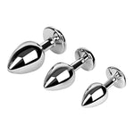 Crystal Anal Training Plug Set of 3 - Unique Jeweled Design, Aluminum Construction