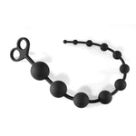 Silicone Anal Beads - 22 Inch Body Safe Anal Bead With 11 Balls, 100% Silicone With Gradual Size Increase, Adult Anal Toys With Safety Pull Ring For Men, Women And Couples