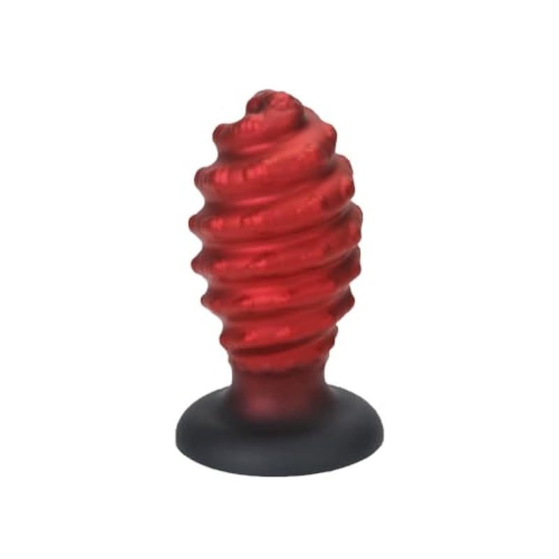 Huge Thick Butt Plug, Realistic Silicone Shark Egg Structure Butt Plug For G-Spot Stimulation And Prostate Orgasm For Men And Women Anal Plug Adult Toy?Red(S)