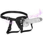 Strap On Dildo With Harness - Wearable Realistic 8.9-Inch Soft Clear Big Dildo With Strong Suction Cup For Female Masturbation, Lesbian Couples, And Gay Pleasure