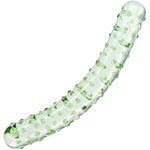 Glass Dildo 7.48" Pleasure G-Spot Wand Butt Plug Double Ended Dildo With Pleasure Pellets Prostate Massager Masturbation Sex Toy For Men Women Lesbian