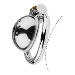 Male Chastity Device Cock Cage Made Of Metal Sm Sex Toys Curved Ring Chasity Cages With Invisible Lock And Multiple Holes For Bondage Of Men'S Penises (1.57In,S)