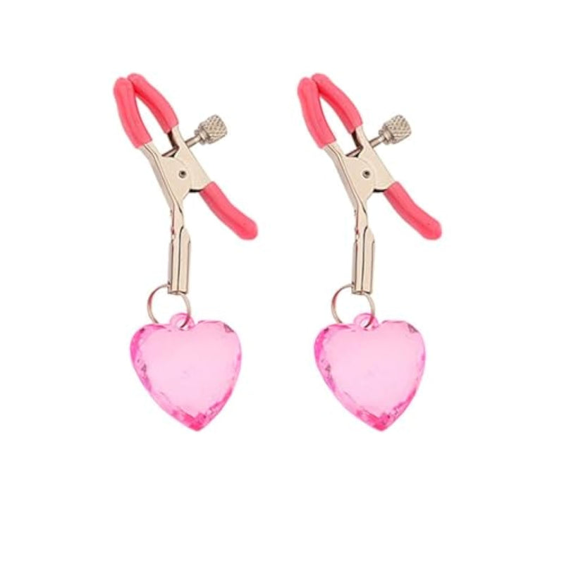 Adult Products Sex Toys Sm Props Accessories Metal Adjustable Clips For Women Cute Sexy Nipple Clamps Nipple Ring With Heart-Shaped Crystal Pendants