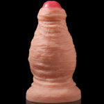 4.5'' Diameter Uncircumcised Thick Dildo, 10 Inch Dual Density Silicone Uncut Huge Dildos With Foreskin Butt Plug For Gay Men, Realistic Xxl Gaint Anal Dildos No Balls For P Spot Deeper Penetration