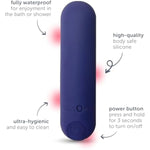 Bullet Vibrator For Women, Mini Vibrator Made Of Body-Safe Silicone, Fully Waterproof, Usb Rechargeable, Personal Massager With 10 Vibration Settings, Purple