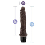 Blush Dr. Skin 9.8" Realistic Vibrating Dildo, Lifelike Veiny Cock Vibe-8 - Powerful Multi-Speed Stimulation, Ipx7 Pvc, Anal, Vaginal & G-Spot Play Adult Sex Toy For Women, Men & Couples - (Chocolate)