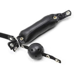 Bdsm Open Mouth Gag Sponge Plug Ball Gag Adjustable Faux Leather Fetish Open Mouth Ball Gag Sex Toy For Women Men Adults Couples Sm Sex Bondage Bed Restraints Role Play Sex Game
