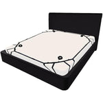 Bdsm Bondage Straps Kit Bed Sex Toy For Couple Sm Game With Handcuffs,Bed Straps Restraints Adjustable Length No Need Of Helping 1 Minutes Quick Installation (Black)