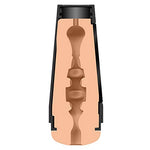 Doc Johnson Man Squeeze - Chad White - Ultraskyn Stroker - Squeeze Plate for Precise Pressure - Twist End Cap to Control Suction - Discreet Premium Stroker - Male Masturbator, Ass, Vanilla