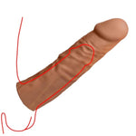 Jock Extra Long 1.5" Penis Extension Sleeve For Men & Couples. Gain Size In Seconds! Realistic Feel With Textured Sheath, Smooth And Snug Wear, Custom Length. Body-Safe Tpe. 1 Piece, Medium