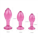 Glass Butt Plug Set, 3 Pcs Crystal Mushroom Anal Plugs Anal Trainer For G-Spot Stimulation Prostate Massage Anal Toys For Anal Training Adult Sex Toys For Men Women Couples