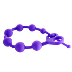 Silicone Anal Beads, Butt Plug Anal Chain With Gradual Size Increase & Safe Pull Ring, Anal Adult Sex Toy For Men Women Couple (Purple)
