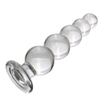Glass Pleasure Wand Crystal Dildo Glass Dildo Butt Plug Anal Beads Anal Plug 3 Sizes Anal Sex Toy (M)