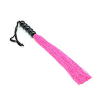 Rubber Sex Flogger Whip - Beginners Super Soft 15 Inch Flogger Whip For Sex Adult (Pink)