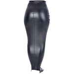 Mummy Costume Mermaid Restraint Legs Adjustable Leather All-Inclusive Bag Fetish Sex Bondage Kit (L:Height:68.9-72.8 Inch;Weight:143.3-176.3 Ib, Black1)