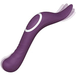 Dual Stimulation Sucking Vibrator & Massager - Silicone G-Spot Vibrator With 8 Patterns And Clitoral Stimulator With 5 Licking Modes, Usb Rechargeable, Purple