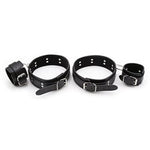 Leather Cuff Restraint Set - Hand & Thigh Cuffs For Couples & Beginners