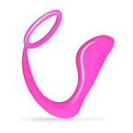 Penis Ring Silicone Cockrings With Anal Plug Prostage Massager Dual Stimulation Adult Men Masturbation Sex Toys (Rose)