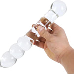 Large Balls Glass Dildo Big Crystal Penis G-Spot Stimulator Anal Plug Butt Expander Sex Toy (Large)